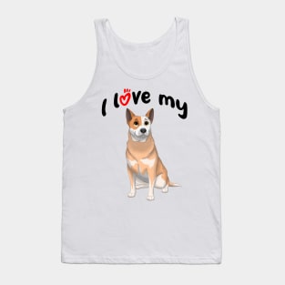 I Love My Red Australian Cattle Dog Red Heeler Tank Top